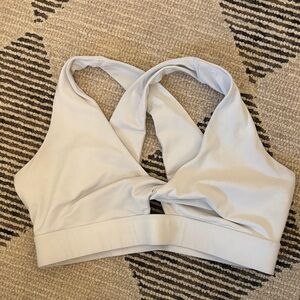Fabletics White Cross-Back Sports Bra